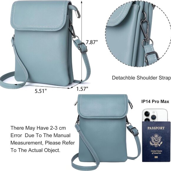 Crossbody Bags for Women Small Cell Phone Wallet Purse with Adjustable Strap Wom - Picture 3 of 6